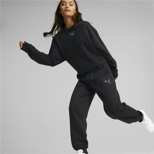 Træningsdragt til kvinder Puma Loungewear Sort L
