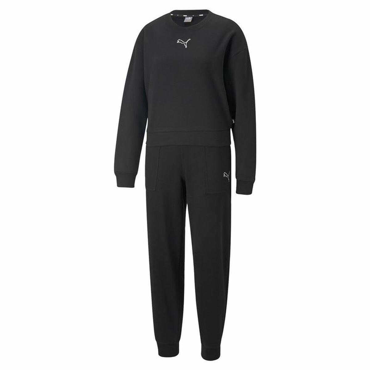 Træningsdragt til kvinder Puma Loungewear Sort S