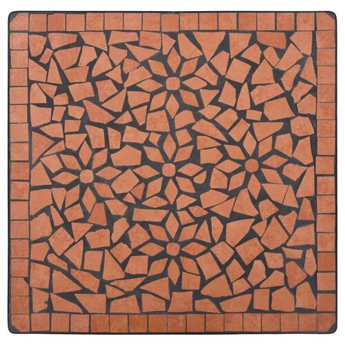 Bistrosæt 3 dele mosaikdesign keramiske fliser terracotta