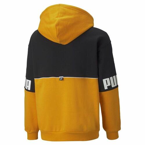 Hættetrøje til Mænd Puma Power Colorblock Sort Gul 7-8 år