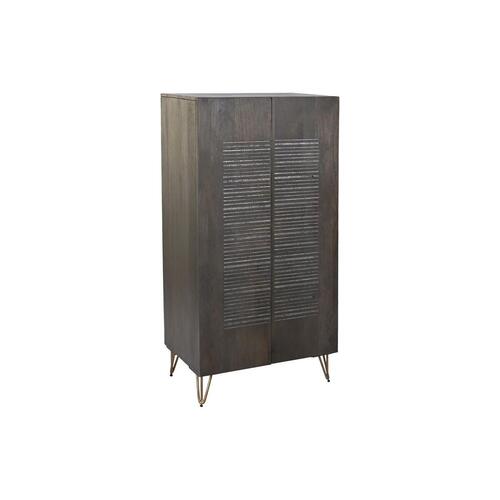 Skab Brun Metal Mangotræ 70 x 45 x 142 cm