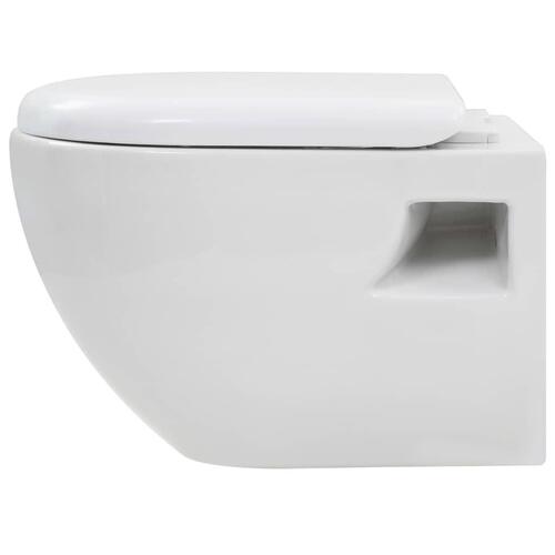 Væghængt toilet keramik hvid