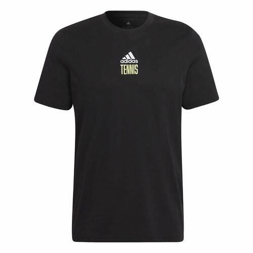 Kortærmet T-shirt til Mænd Adidas Aeroready Paris Graphic Tovtrækning Sort XL