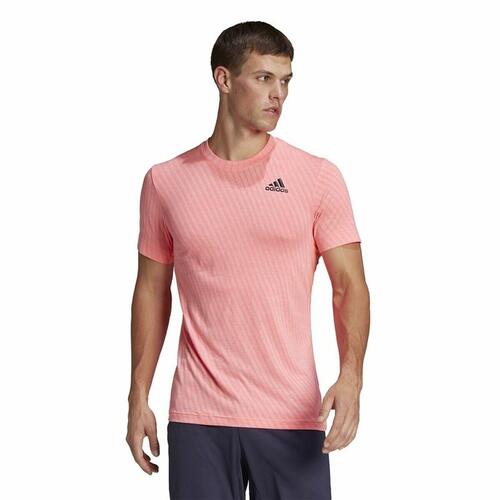 Kortærmet T-shirt til Mænd Adidas Freelift Pink L
