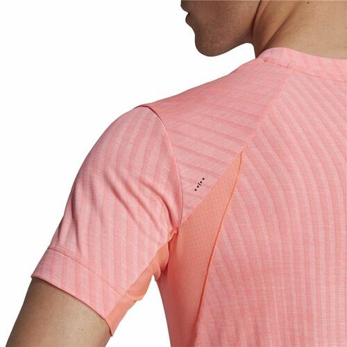 Kortærmet T-shirt til Mænd Adidas Freelift Pink L