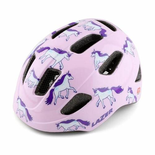 Cykelhjelm til børn Lazer Nuts KinetiCore Pink Enhjørning Onesize