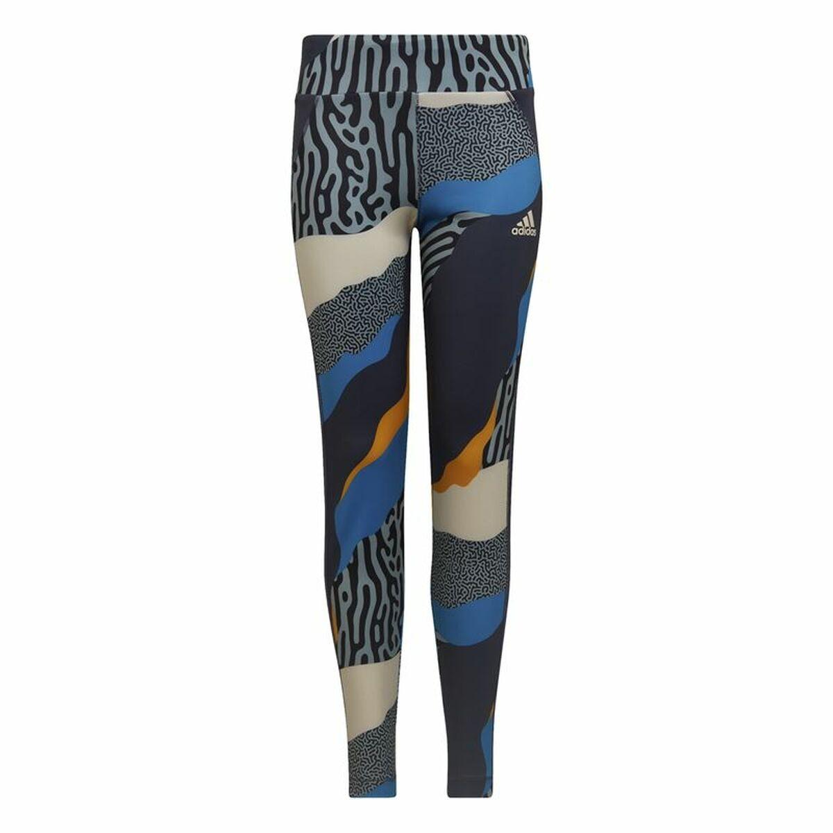 Sport leggings til børn Adidas Multifarvet Blå 9-10 år