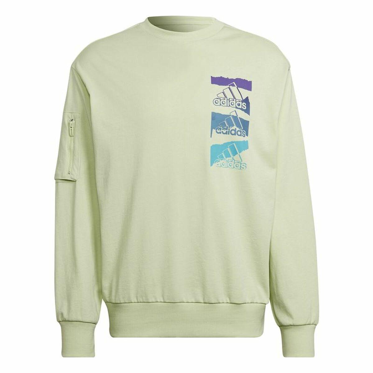 Billede af Sweaters uden Hætte til Mænd Adidas Essentials Brandlove Grøn XL