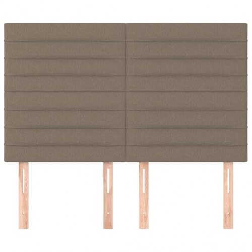 Sengegavl taupe 144 x 5 x 118/128 cm stof