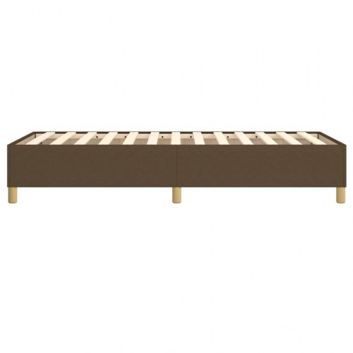 Boxspring sengeramme i stof - mørkebrun 80×200 cm