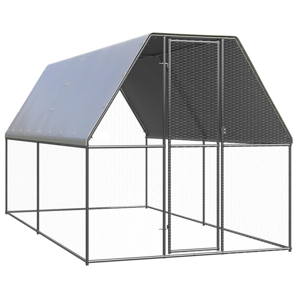 Hønsegård 2x4x2 m galvaniseret stål