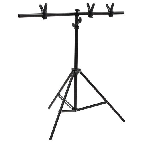 T-formet baggrundsstativ 91x60x(70-200) cm sort
