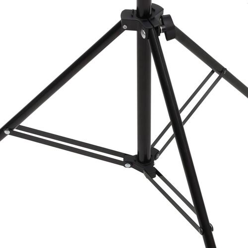T-formet baggrundsstativ 201x60x(70-200) cm sort