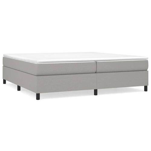 Sengeramme uden madras 200x200 cm stof lysegrå