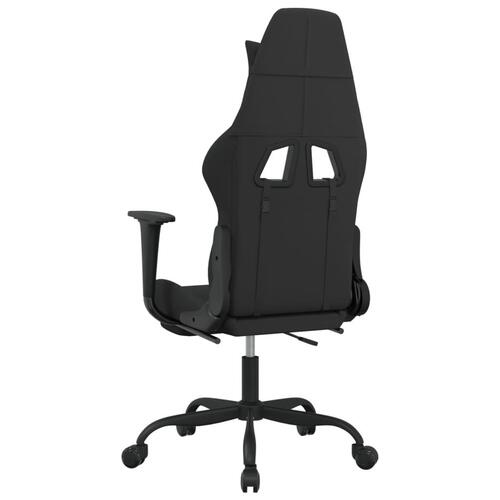 Gamingstol med fodstøtte stof sort