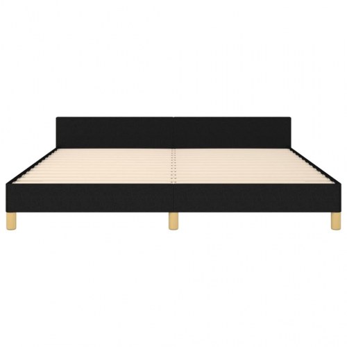 Sengeramme med sengegavl 160 x 200 cm - sort