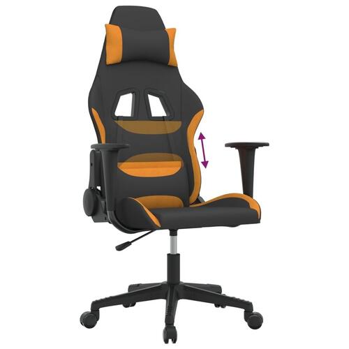 Gamingstol stof sort og orange
