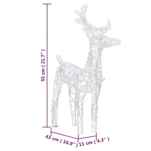 Julerensdyr 6 stk. 240 LED'er akryl flerfarvet lys