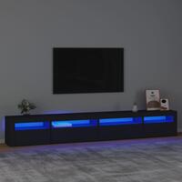 Tv-skab med LED-lys 270x35x40 cm sort