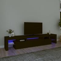 Tv-skab med LED-lys 215x36,5x40 cm sort