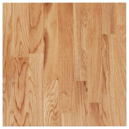 Firkantet bordplade 50x50x1,5 cm behandlet massivt eg lysebrun