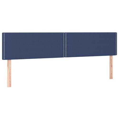 Sengegavle 2 stk. 100x5x78/88 cm stof blå