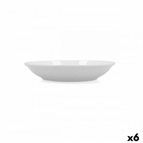 Bidasoa Glacial Coupe dyb tallerken, keramik, hvid 21 cm - 6 stk.