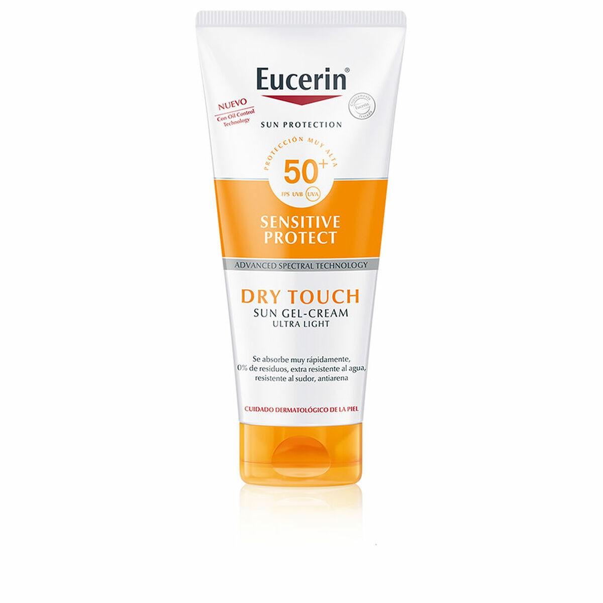 Solbeskyttelse Eucerin  Sunscreen Gel-Cream Sensitive Protect Dry Touch SPF50+