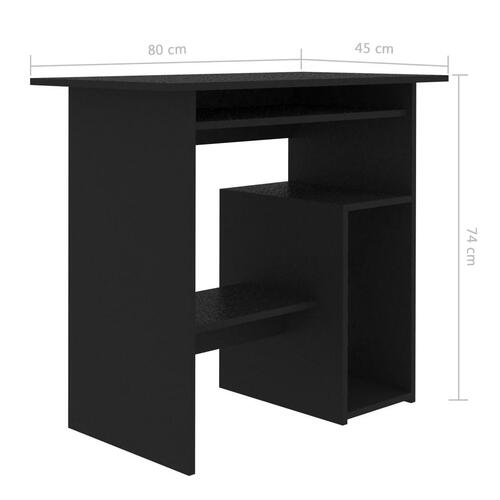 Skrivebord 80 x 45 x 74 cm spånplade sort