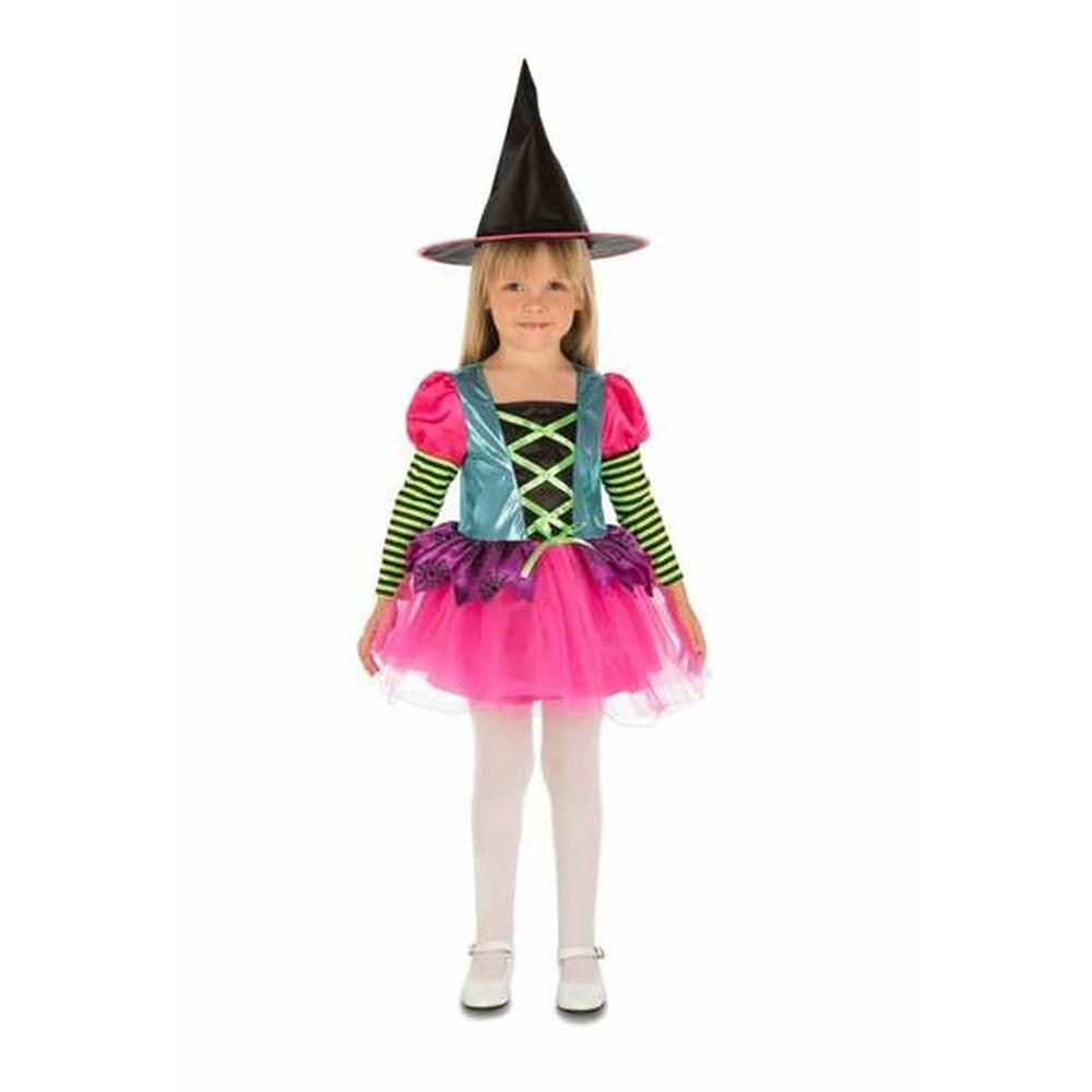 Børnekostume pink heks - 3-4 år