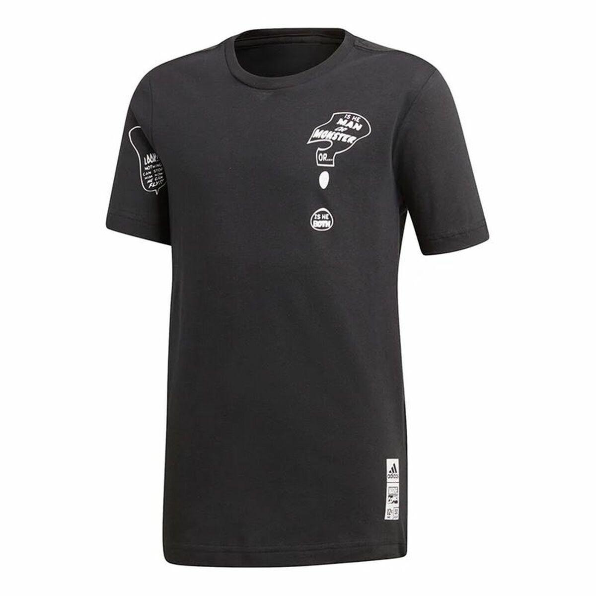 Kortærmet T-shirt til Børn Adidas Sportswear Hulk Graphic Sort - 7-8 år