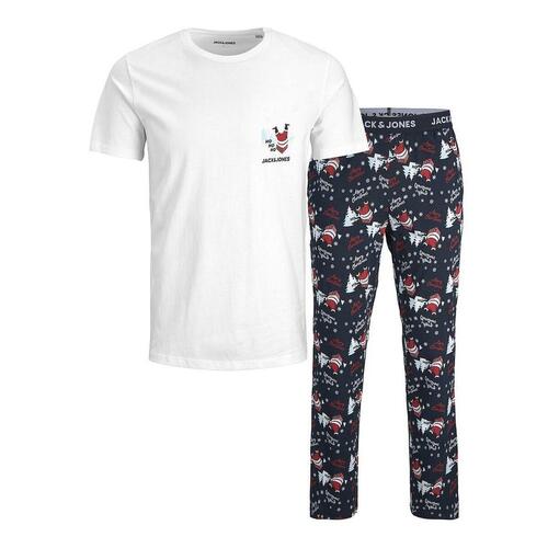 Nattøj Jack & Jones JACSANTA SS Hvid XXL
