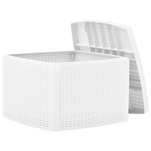 Sidebord 54 x 54 x 36,5 cm plastik hvid