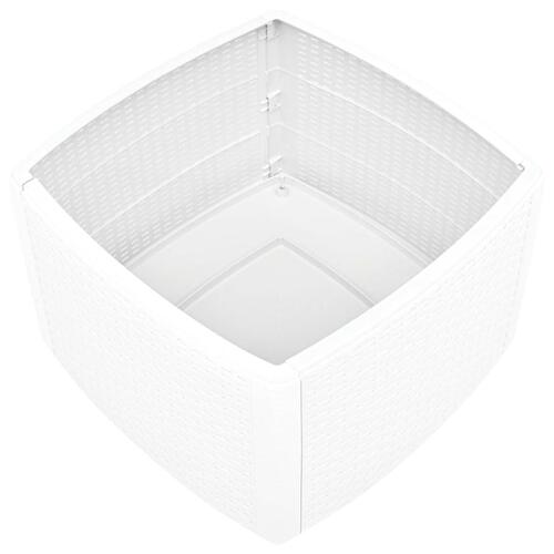 Sidebord 54 x 54 x 36,5 cm plastik hvid
