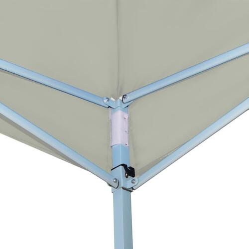 Foldbar pavillon med 4 vægge 5x5 m cremefarvet