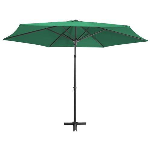 Udendørs parasol med stålstang 300 cm grøn