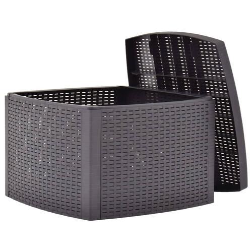 Sidebord 54 x 54 x 36,5 cm plastik mokkafarvet