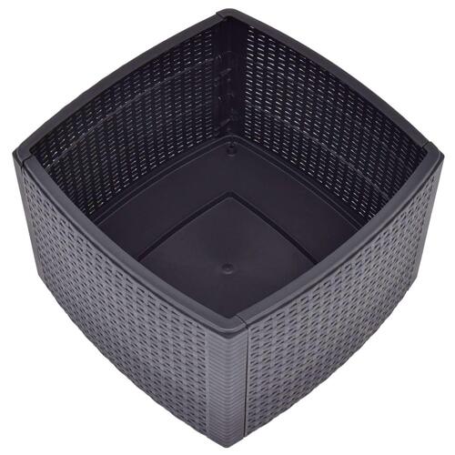Sidebord 54 x 54 x 36,5 cm plastik mokkafarvet