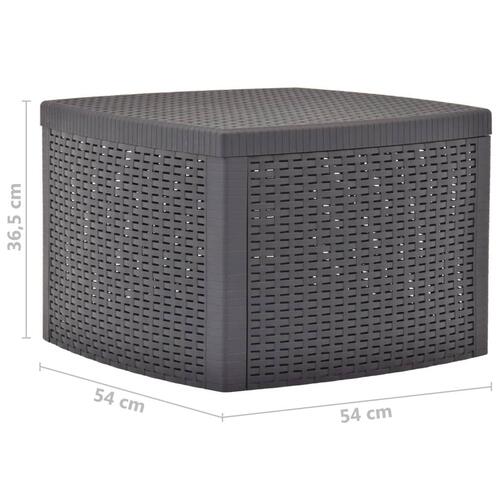Sidebord 54 x 54 x 36,5 cm plastik mokkafarvet