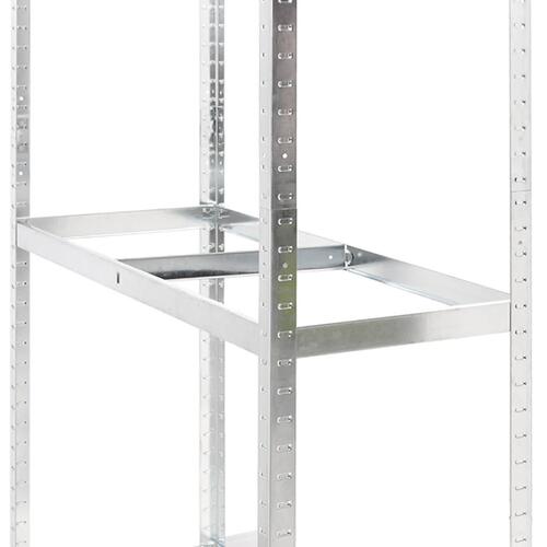 Dækreoler 2 stk. med 3 hylder 110x40x200 cm stål sølvfarvet
