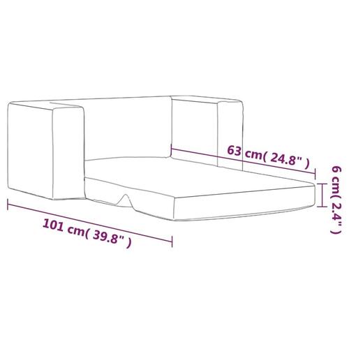 2-personers sofa til børn blødt plys pink