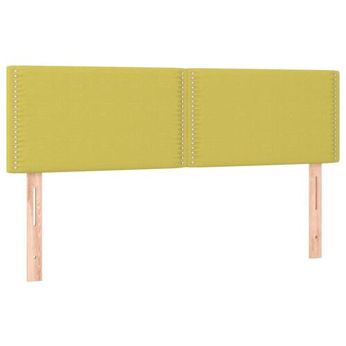 Sengegavle 2 stk. 72x5x78/88 cm stof grøn