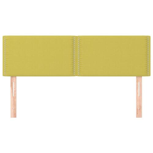 Sengegavle 2 stk. 72x5x78/88 cm stof grøn