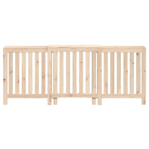 Radiatorskjuler 210x21x85 cm massivt fyrretræ