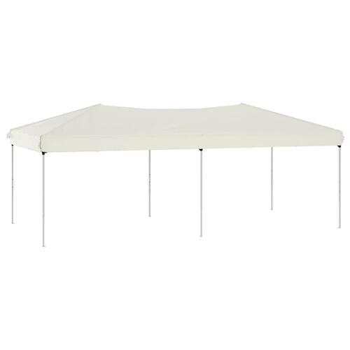 Foldbart festtelt 3x6 m cremefarvet