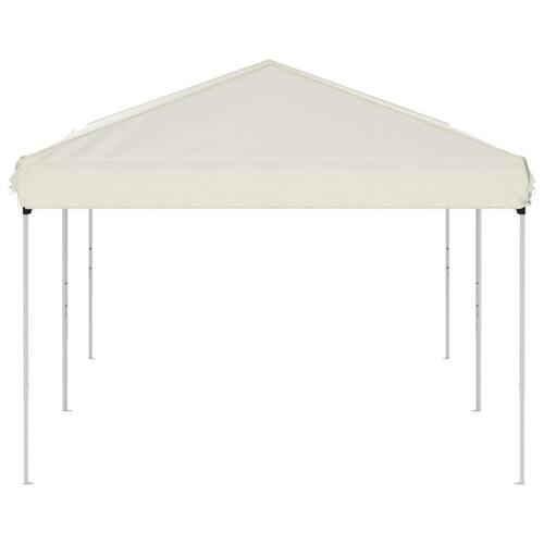Foldbart festtelt 3x6 m cremefarvet