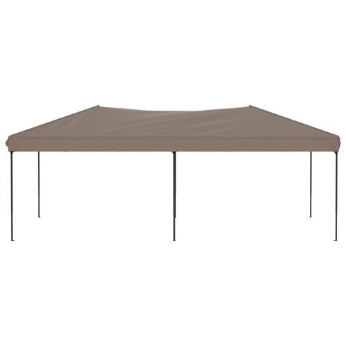 Foldbart festtelt 3x6 m gråbrun