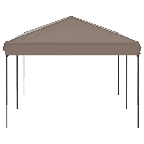 Foldbart festtelt 3x6 m gråbrun