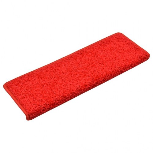 Trappemåtter 15 stk. - 65×21×4 cm - rød - rektangulære kanter