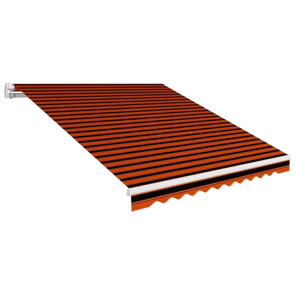 Markisedug 350x250 cm kanvas orange og brun